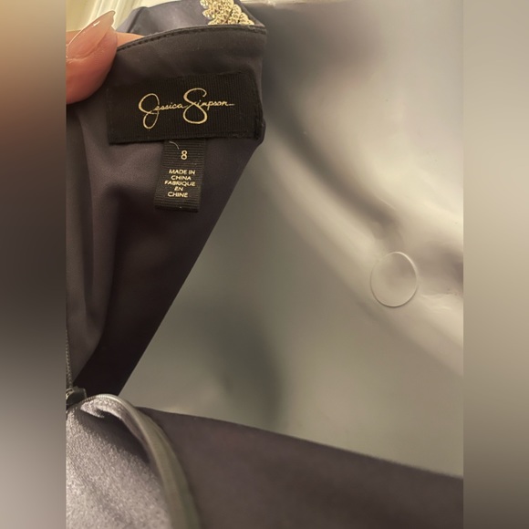 Womens Gray Jessica Simpson Long Sleeve Dress Size 8 - Picture 3 of 7